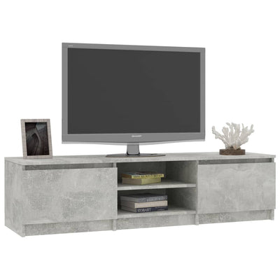 TV-taso betoninharmaa 140x40x35,5 cm tekninen puu