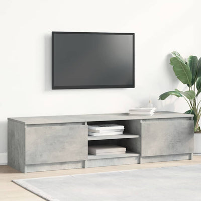 Betoninharmaa tv-taso Constanze 140x40x35,5cm (puinen)