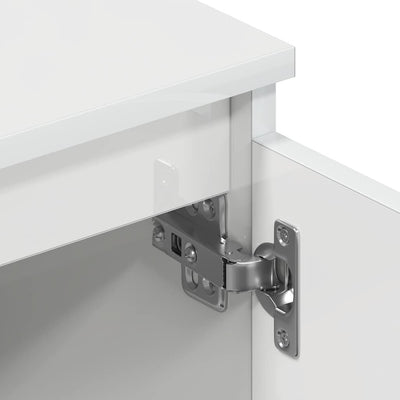 Valkoinen tv-taso Constanze 140x40x35,5cm (korkeakiilto, puinen)