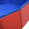 Punainen kokoontaitettava koiran uima-allas Atili 80x20cm (pvc)