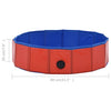 Punainen kokoontaitettava koiran uima-allas Atili 80x20cm (pvc)