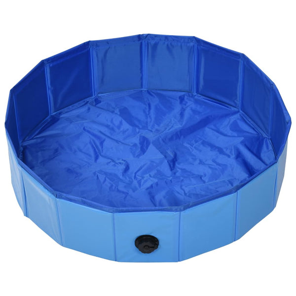 Sininen kokoontaitettava koiran uima-allas Atili 80x20cm (pvc)