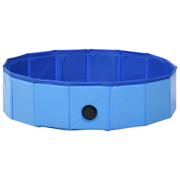 Sininen kokoontaitettava koiran uima-allas Atili 80x20cm (pvc)