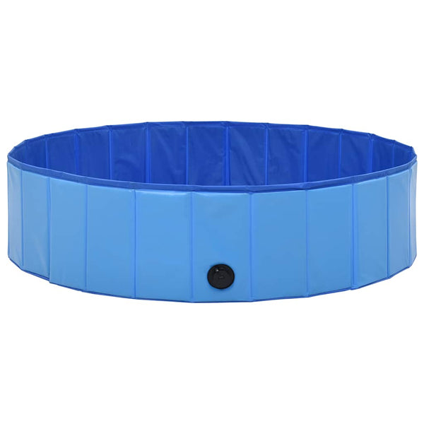 Kokoontaitettava koiran uima-allas sininen 120x30 cm PVC
