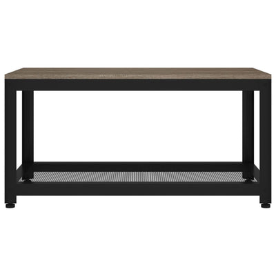 Sohvapöytä harmaa ja musta 90x45x45 cm MDF ja rauta