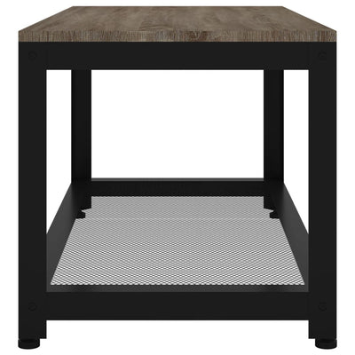 Sohvapöytä harmaa ja musta 90x45x45 cm MDF ja rauta