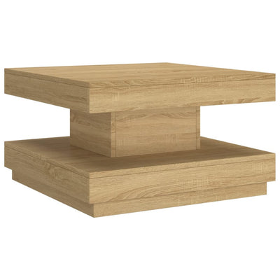 Sohvapöytä vaaleanruskea 60x60x35 cm MDF