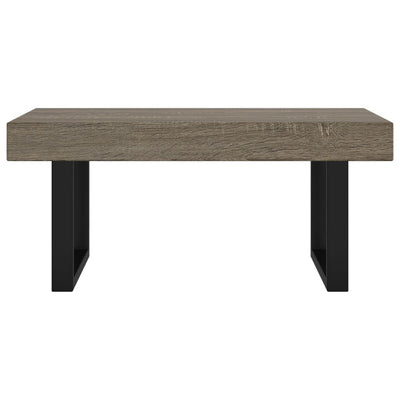 Sohvapöytä harmaa ja musta 90x45x40 cm MDF ja rauta