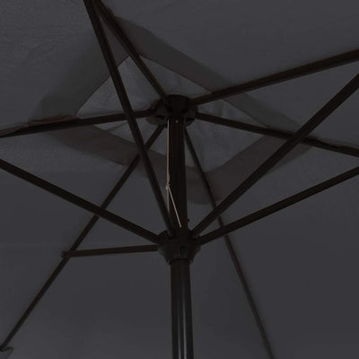 Musta aurinkovarjo metallirunko Zama 300x200cm