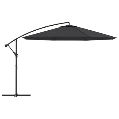 Aurinkovarjo cantilever alumiinitolppa 350 cm musta