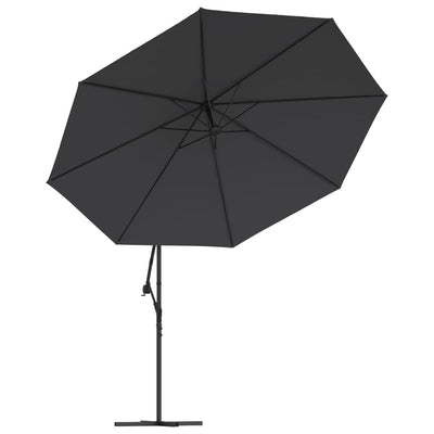 Aurinkovarjo cantilever alumiinitolppa 350 cm musta