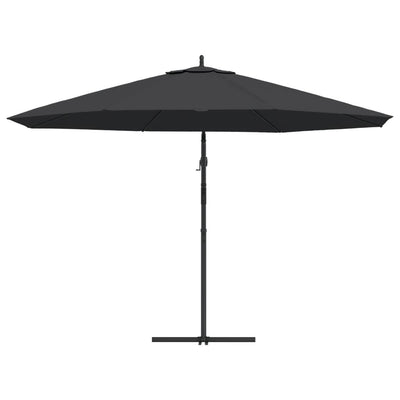 Aurinkovarjo cantilever alumiinitolppa 350 cm musta