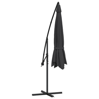 Aurinkovarjo cantilever alumiinitolppa 350 cm musta