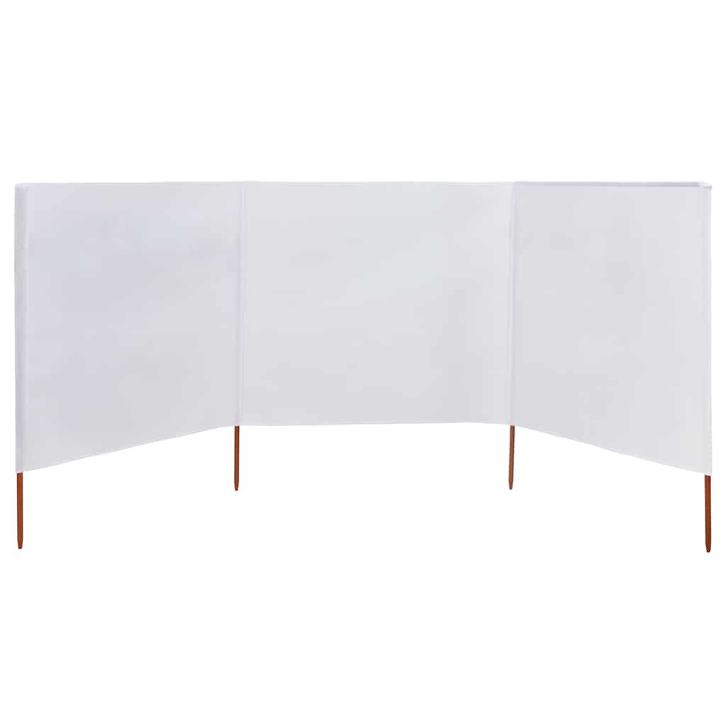 Tuulensuojakangas 3 paneelilla 400x80 cm hiekan valkoinen
