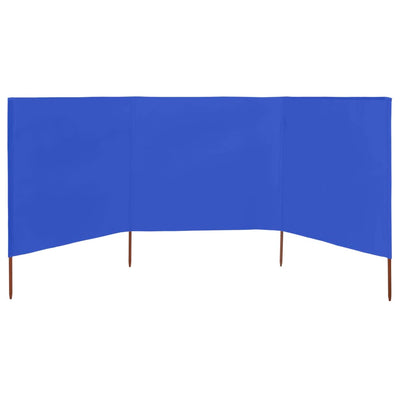 Tuulensuojakangas 3 paneelilla 400x80 cm taivaansininen