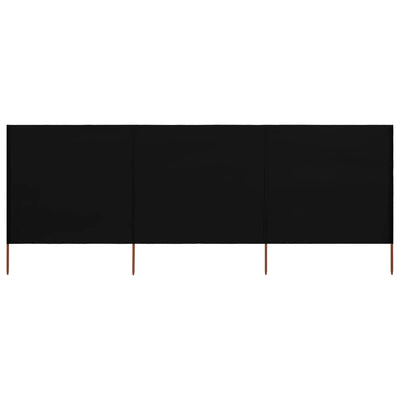 Tuulensuojakangas 3 paneelilla 400 x 120 cm musta
