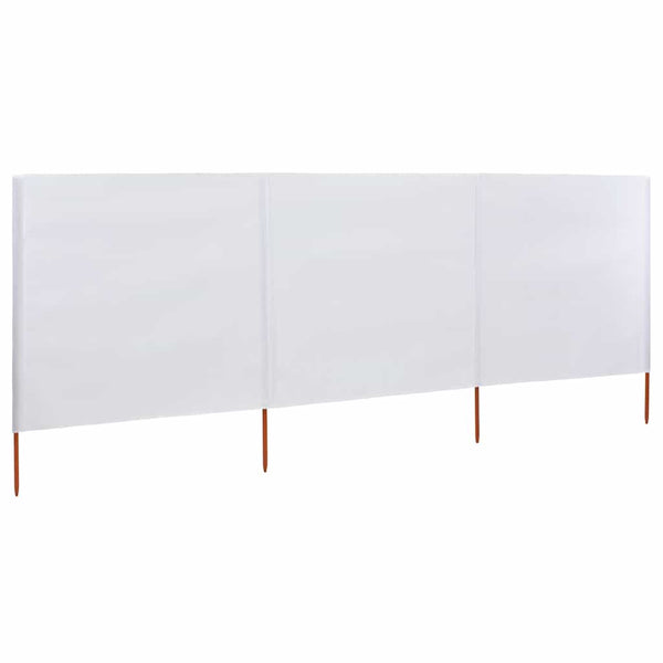 Tuulensuojakangas 3 paneelilla 400x160 cm hiekanvalkoinen