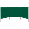 Tuulensuojakangas 3 paneelilla 400x160 cm vihreä