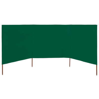 Tuulensuojakangas 3 paneelilla 400x160 cm vihreä