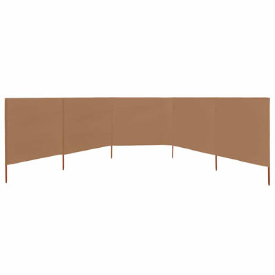 Ruskeanharmaa tuulensuojakangas Maebelle 600x120cm (5 paneelilla)