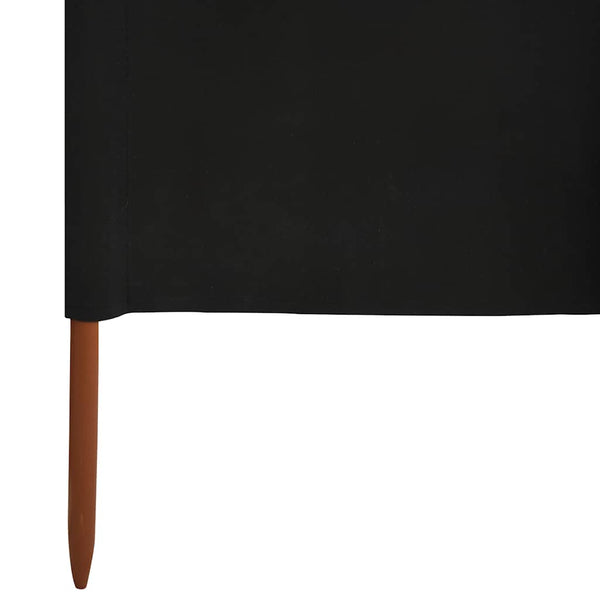 Tuulensuojakangas 6 paneelilla 800x160 cm musta
