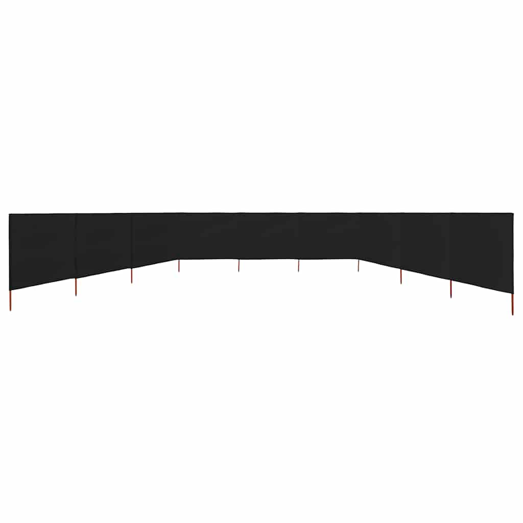 Tuulensuojakangas 9 paneelilla 1200x80 cm musta