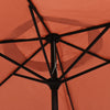 Aurinkovarjo terrakotta 200x224 cm alumiini