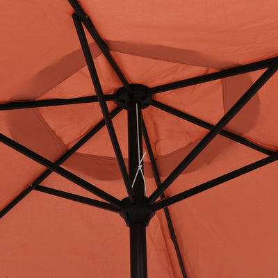 Aurinkovarjo terrakotta 200x224 cm alumiini