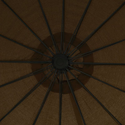 Ruskeanharmaa riippuva päivänvarjo Anina 3 m (alumiinitanko)