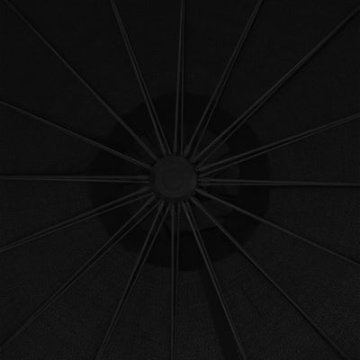 Musta riippuva päivänvarjo Anina 3 m (alumiinitanko)