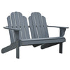 Tupla Adirondack-tuoli puu harmaa