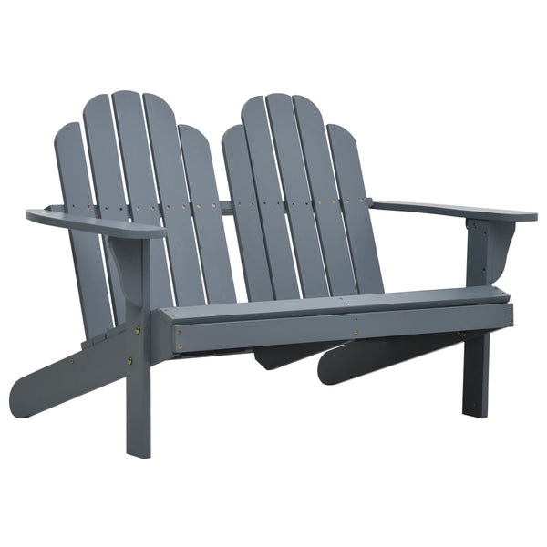 Tupla Adirondack-tuoli puu harmaa