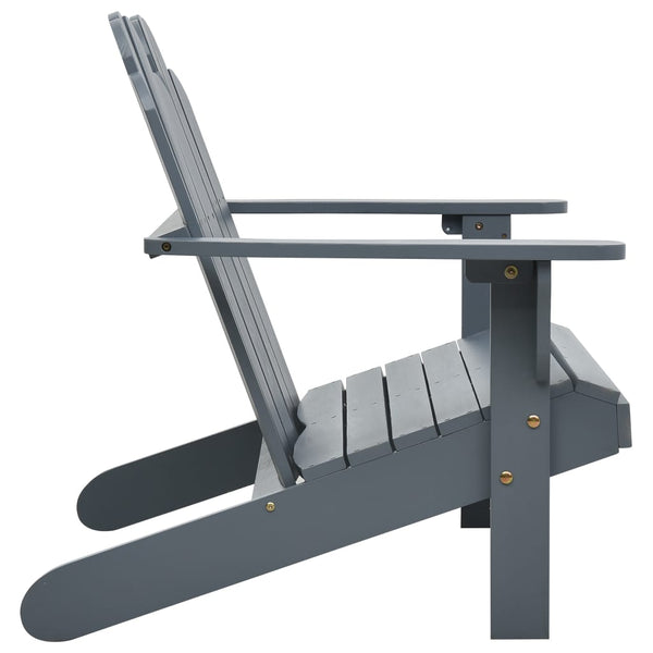 Tupla Adirondack-tuoli puu harmaa