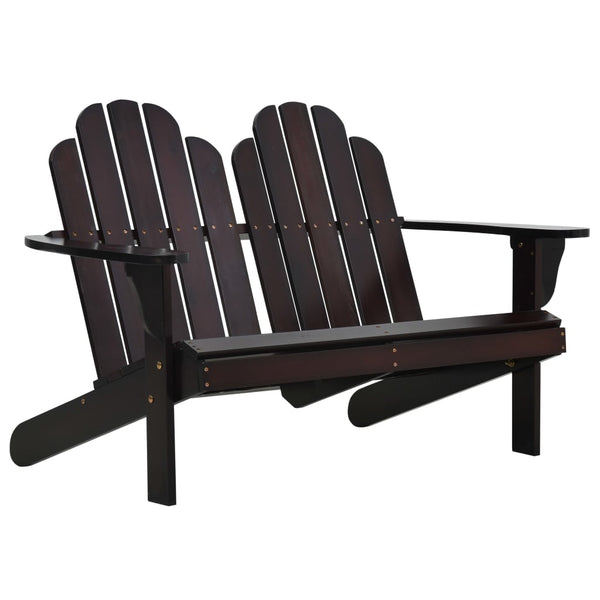 Tupla Adirondack-tuoli puu ruskea