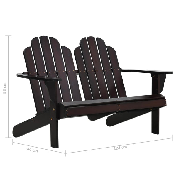 Tupla Adirondack-tuoli puu ruskea