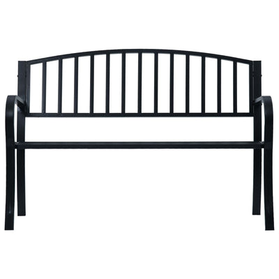 Puutarhapenkki 125 cm musta teräs