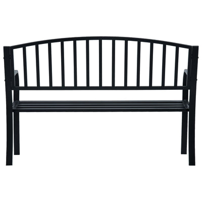 Puutarhapenkki 125 cm musta teräs