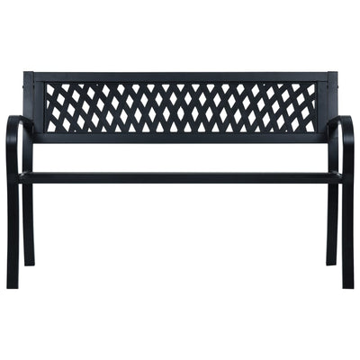 Puutarhapenkki 125 cm musta teräs