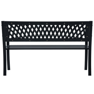 Puutarhapenkki 125 cm musta teräs
