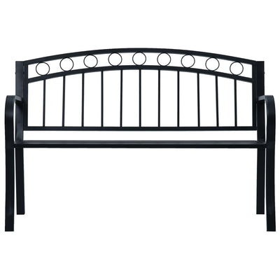 Puutarhapenkki 125 cm musta teräs