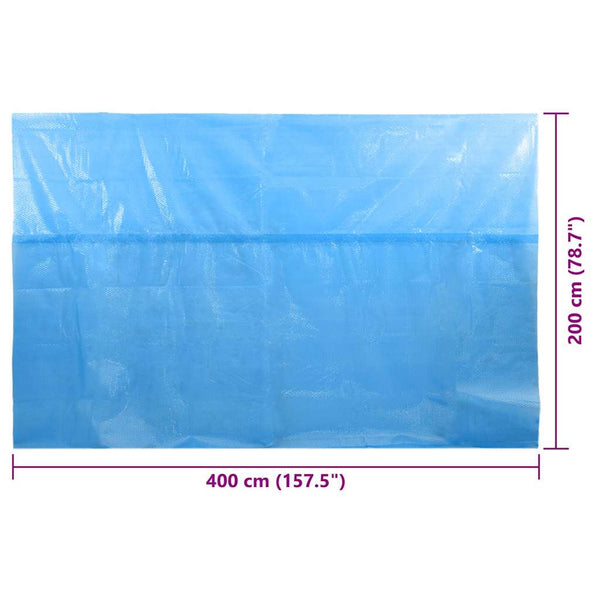 Uima-altaan suoja sininen 400x200 cm PE