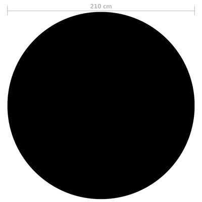Uima-altaan suoja musta 210 cm PE