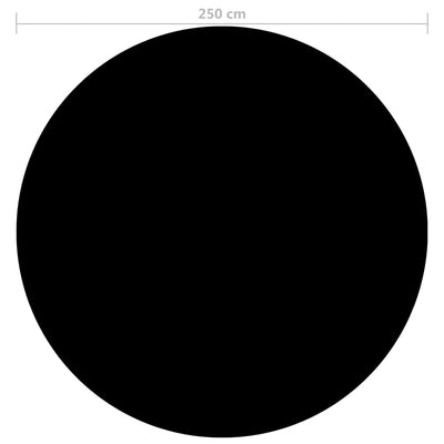 Uima-altaan suoja musta 250 cm PE