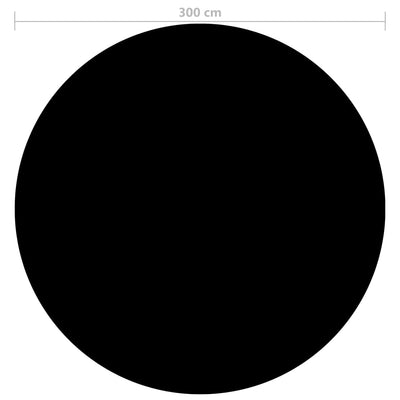 Uima-altaan suoja musta 300 cm PE