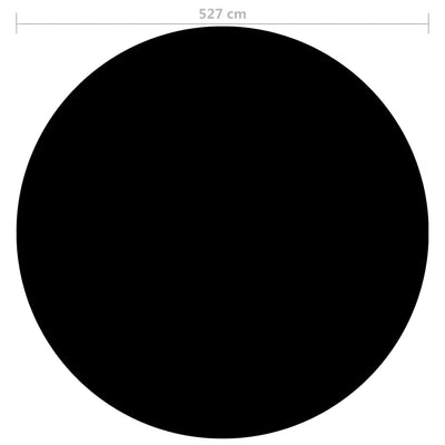 Uima-altaan suoja musta 527 cm PE
