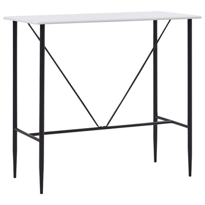 Baaripöytä valkoinen 120x60x110 cm MDF