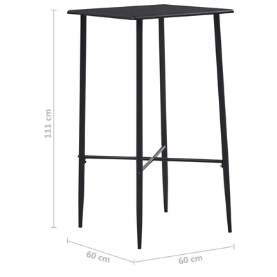 Baaripöytä musta 60x60x111 cm MDF