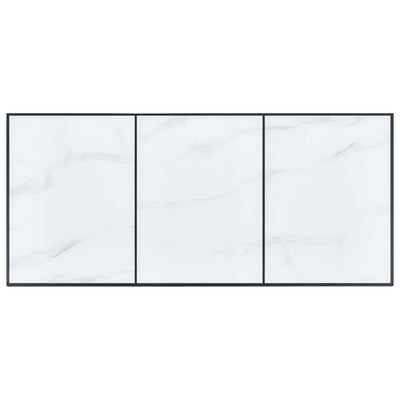 Ruokapöytä valkoinen 180x90x75 cm karkaistu lasi