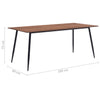Ruokapöytä ruskea 180x90x75 cm MDF