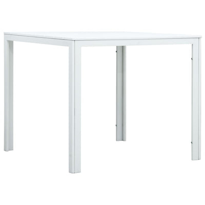 Sohvapöytä valkoinen 78x78x74 cm HDPE puutyyli